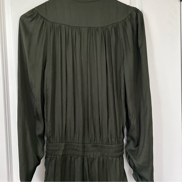 $548 ZADIG & VOLTAIRE size XS Captain Satin Jumpsuit Dark Green - Picture 8 of 8
